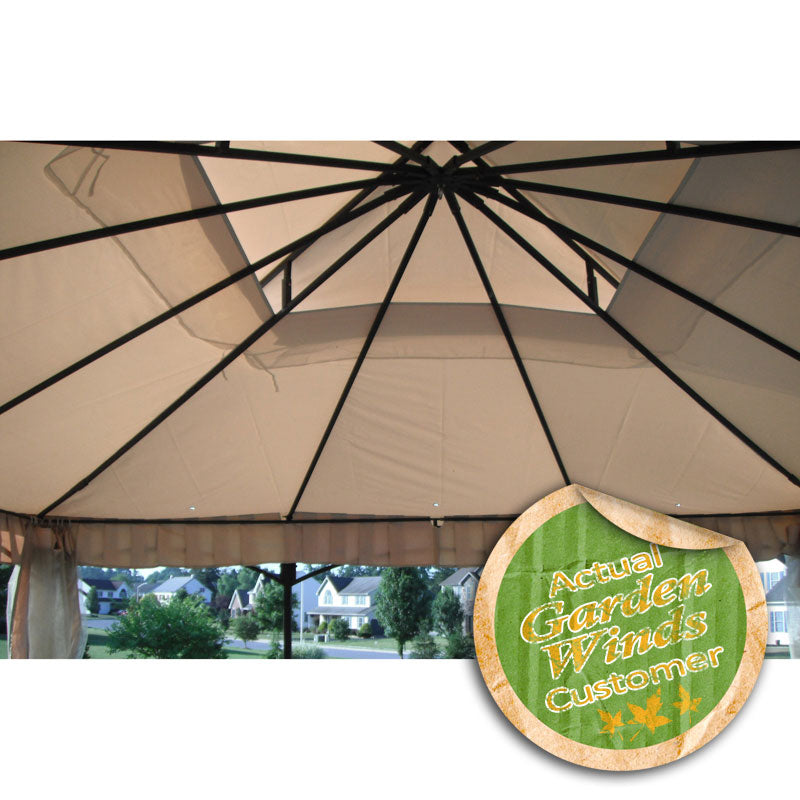 Sunshine Pleated Valence Replacement Canopy and Net - RipLock