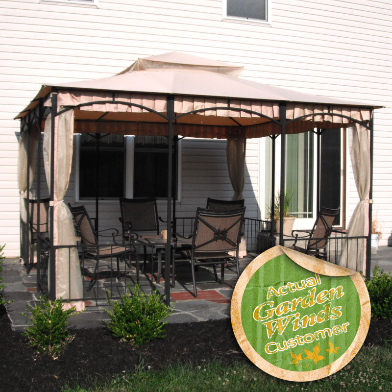 Sunshine Pleated Valence Replacement Canopy and Net - RipLock