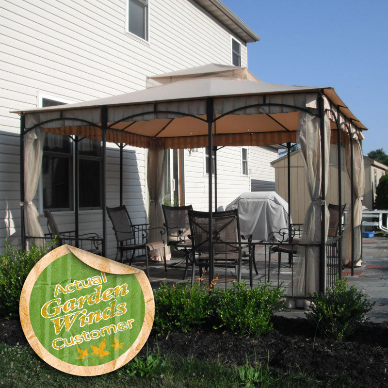 Sunshine Pleated Valence Replacement Canopy and Net - RipLock