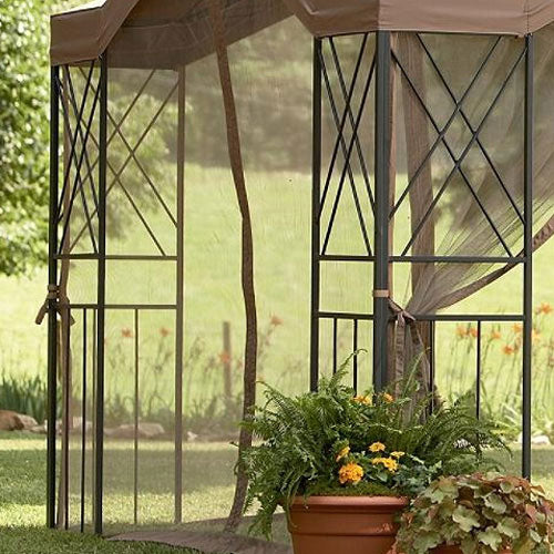 Garden Oasis Deluxe Gazebo Replacement Canopy and Net - RipLock 350