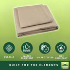 Replacement Canopy for Elite Shade USA X002045IRZ 12' x 12' Gazebo - Beige, RipLock 500