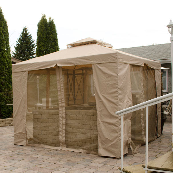 Replacement Canopy and Netting Set for Suncia X-Panel Gazebo