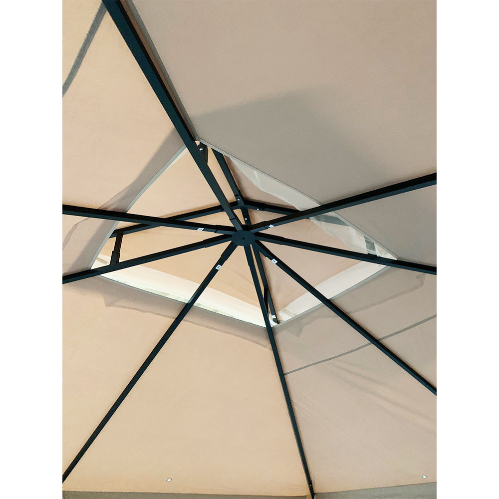 Replacement Canopy for Wicker L-GZ937PST-C 10 x 12 Gazebo - Beige, RipLock 350