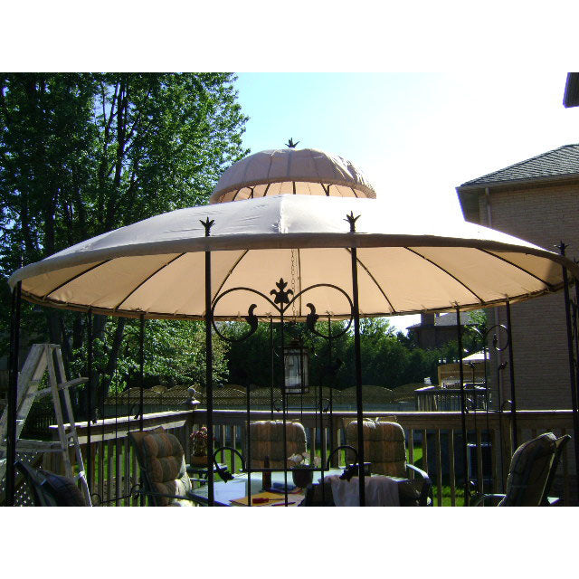 Garden Style Round Gazebo Replacement Canopy - 350