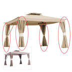 Privacy Curtain Set for BJs 2010 Living Home Gazebo - 350