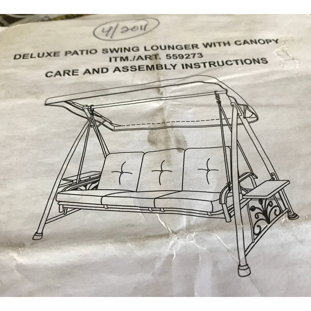 Replacement Canopy for Costco 559273 Swing