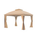 Replacement Canopy and Netting Set for Brown Frame Gazebo TPGAZ2303B - Riplock 350