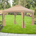 Replacement Canopy and Netting Set for Brown Frame Gazebo TPGAZ2303B - Riplock 350