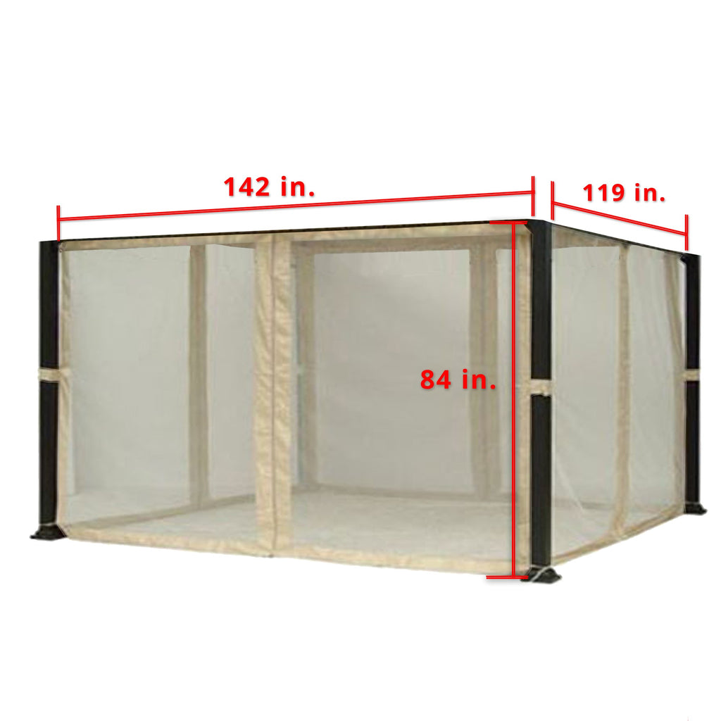 Universal Mosquito Netting Set for 10 x 12 Gazebo - 350