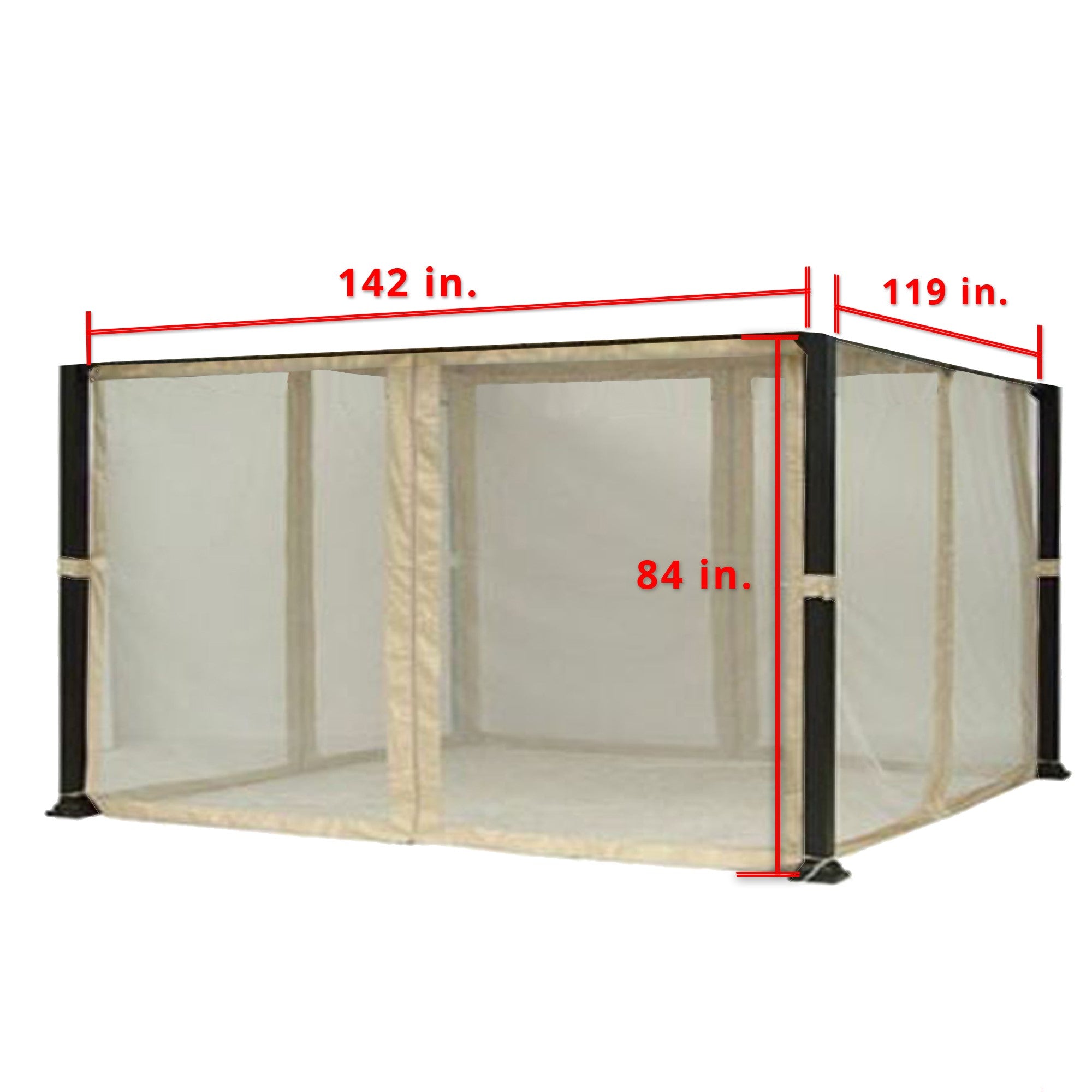 Universal Mosquito Netting Set for 10 x 12 Gazebo - 350