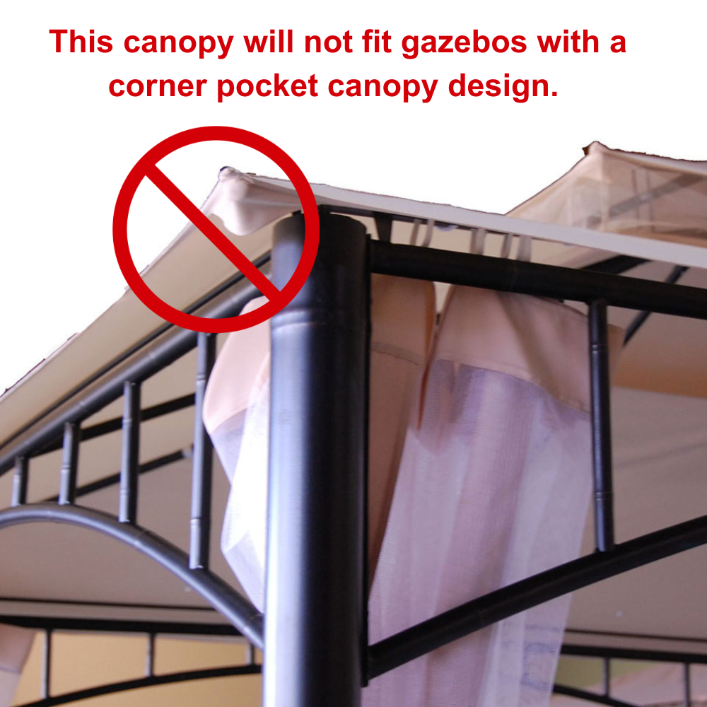 10 X 10 Universal Replacement Canopy 2-Tiered - 350, Camo Sand