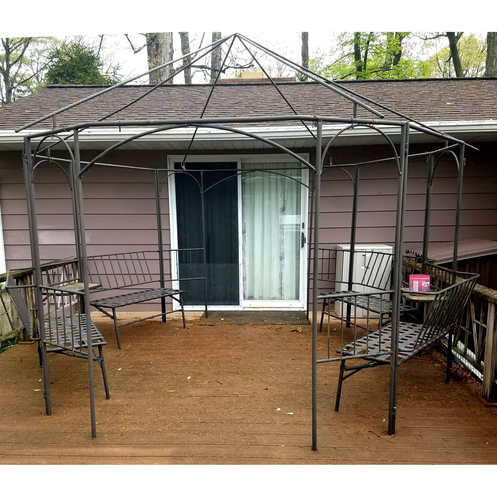 Replacement Canopy for Hexagon Bench Gazebo - Riplock 350