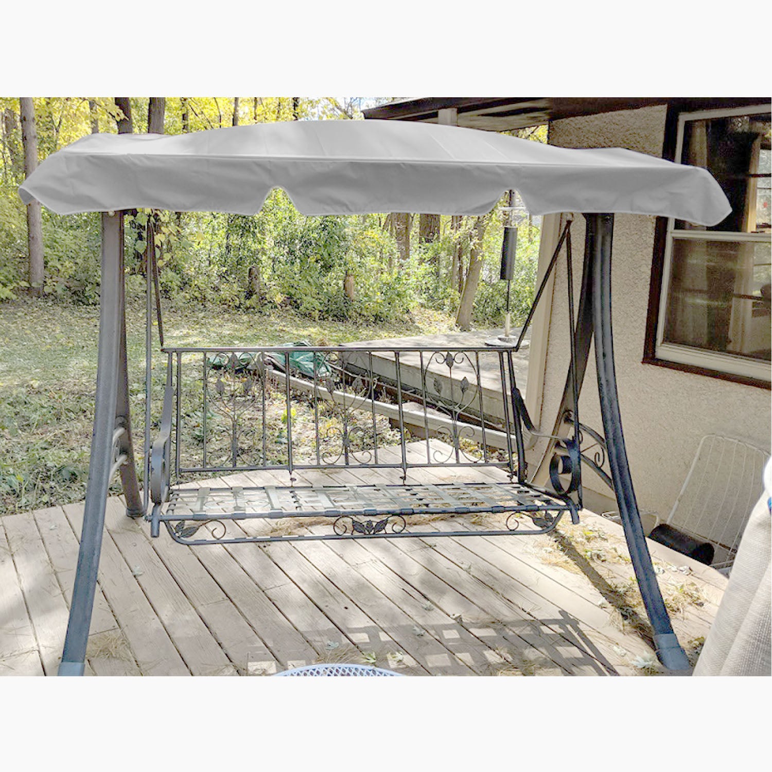 Replacement Canopy for Martha Stewart VICTORIA Island Swing - Slate Gray