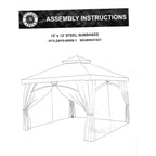 Replacement Canopy for YH-6005S1 Zellers Victory Garden 12x12 Arched Frame