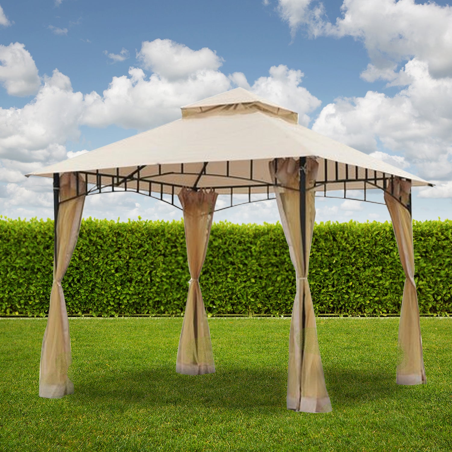 Replacement Canopy for Outsunny 10ft Two Tiered Gazebo - Riplock 350