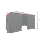Heavy Duty Winter Cover for Yardistry 10' X 12' Hard Top Gazebo - Black