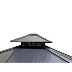 Heavy Duty Winter Cover for Allen Roth 10' X 10' Hard Top Gazebo - Black