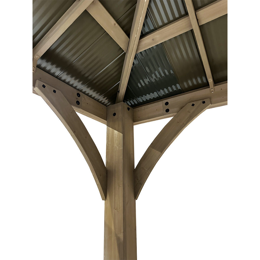 Heavy Duty Winter Cover for Yardistry 12' X 12' Hard Top Gazebo - Black