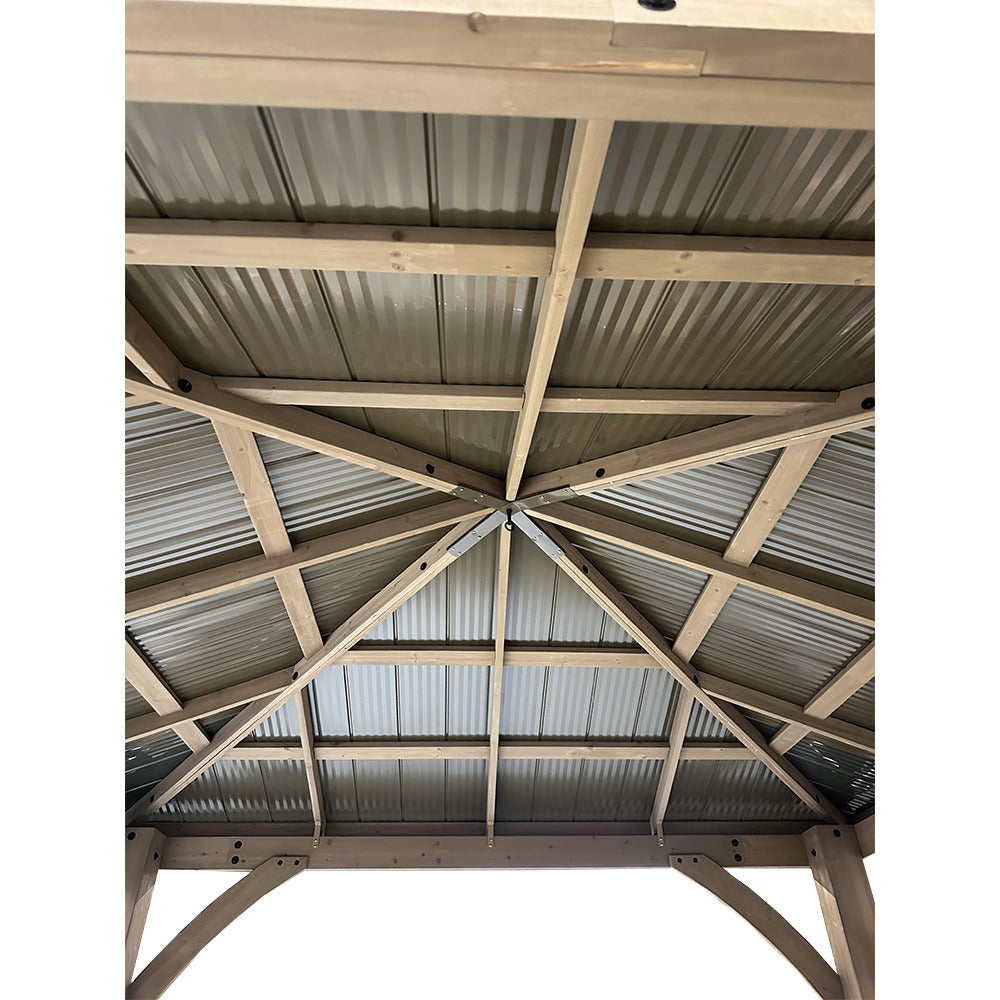 Heavy Duty Winter Cover for Yardistry 12' X 12' Hard Top Gazebo - Black