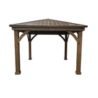 Heavy Duty Winter Cover for Yardistry 12' X 12' Hard Top Gazebo - Black