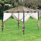 Replacement Canopy and Netting Set for Sears Whole Home 10 x 10 Trellis Roof - 350