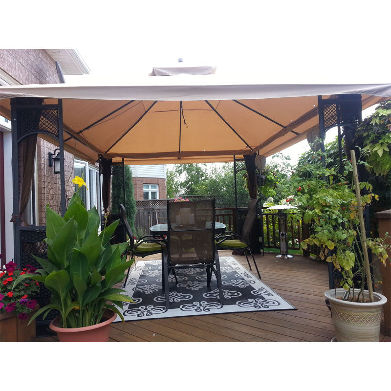 Replacement Canopy for Hampton Wicker Gazebo - RipLock 350