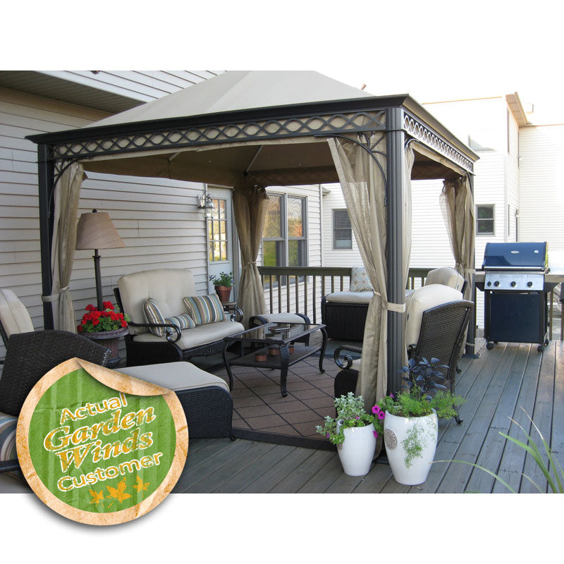 Lighted Gazebo Replacement Canopy - RipLock 350
